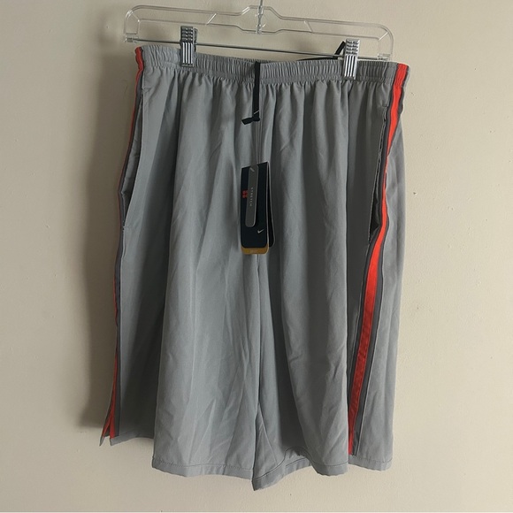 Nike Dri-Fit Mens Running Shorts Large Grey Athletic Gym Running Active Training - Picture 1 of 9